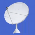 1.2-meter KU offset antenna column type Sanwei Ku-120cm Sanwei Ku TV antenna pot